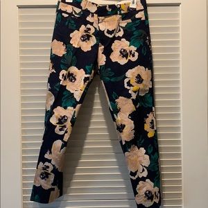 Banana Republic Sloan Cropped Floral Pant